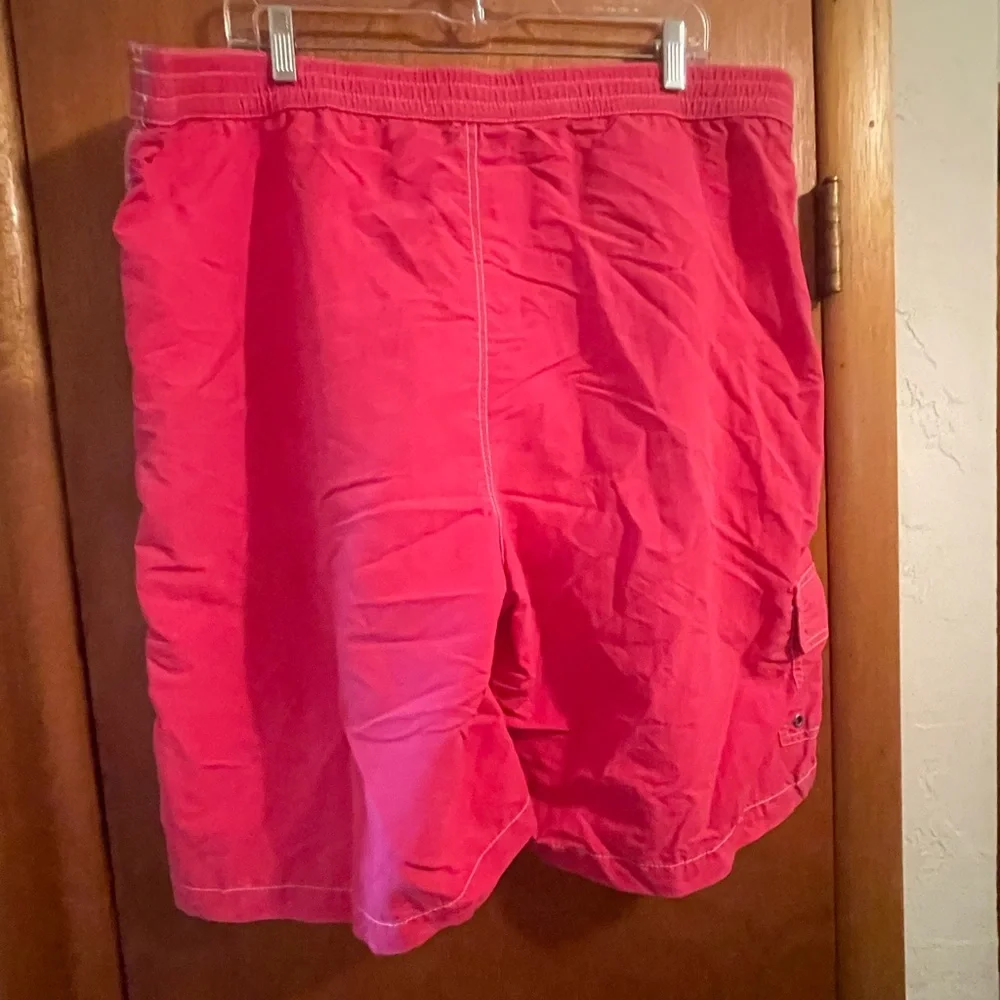 Polo Ralph Lauren Swim Trunks Mens XXL Pink Pony Mesh Cargo Shorts Vintage